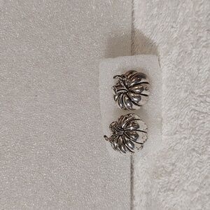 Elegant Silver Pumpkin Earrings